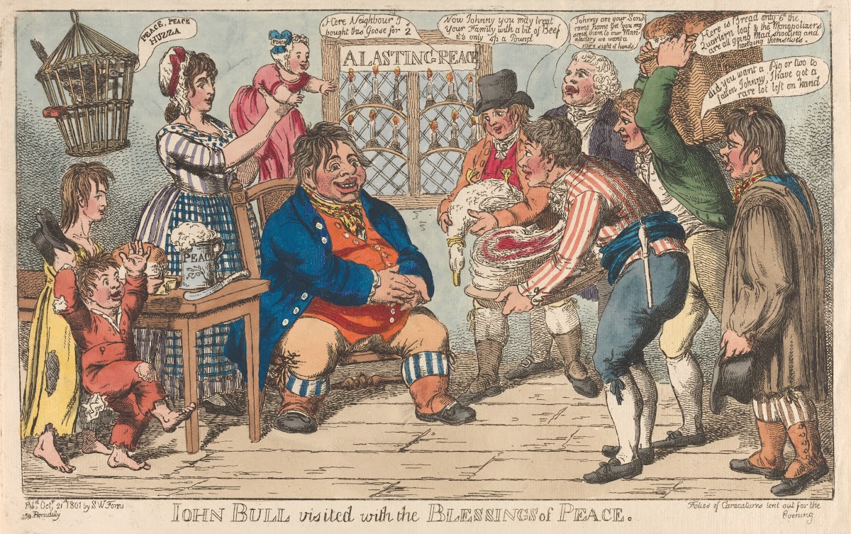 John Bull Visited With the Blessings of Peace 1801