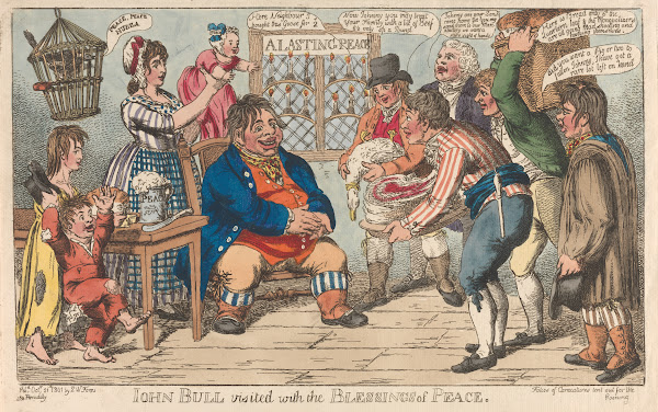 John Bull Visited With the Blessings of Peace 1801