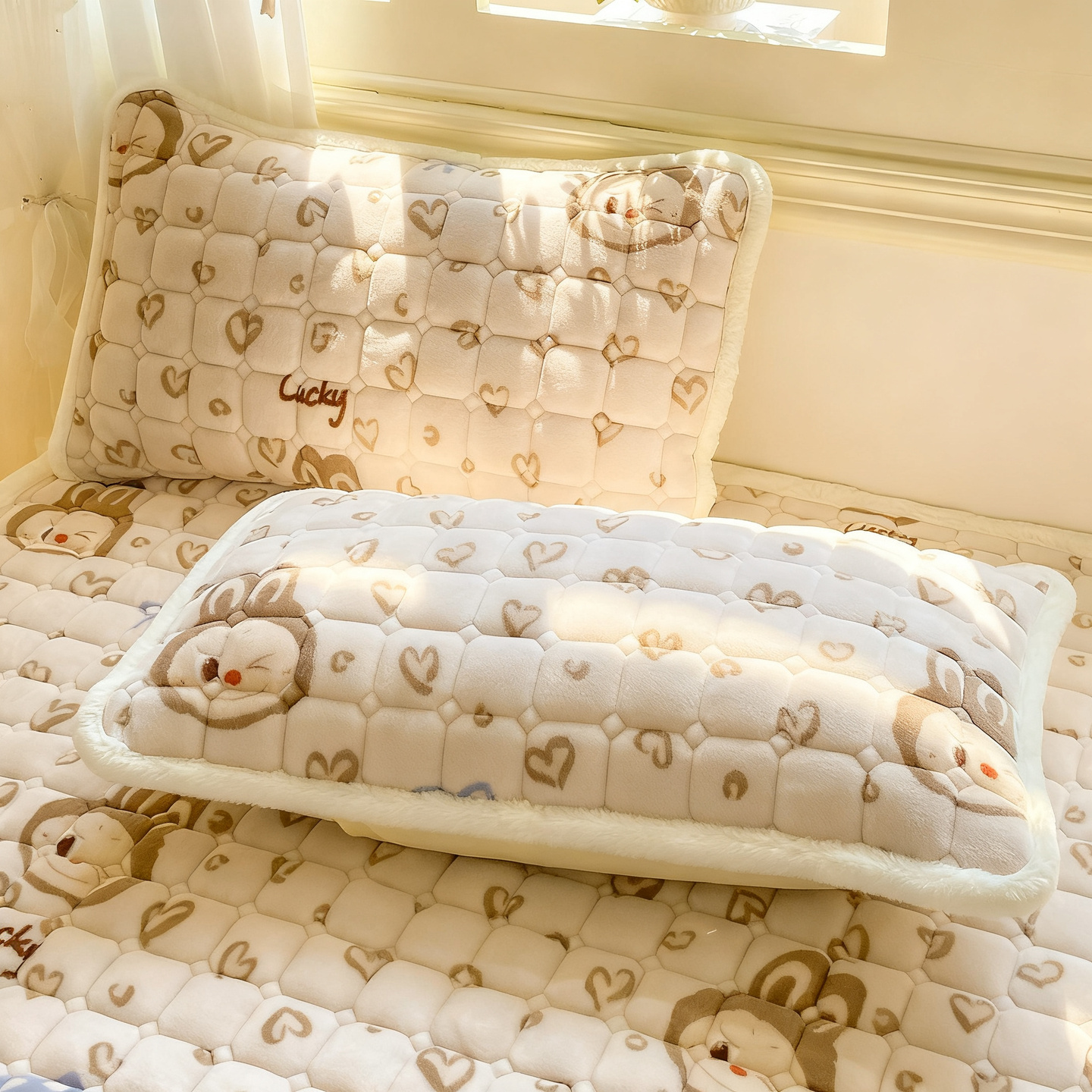 Fleece-Bettauflage, warm und weich