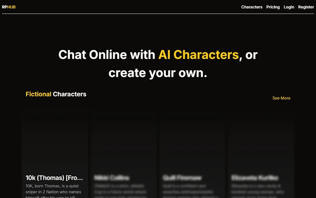 Captura de Roleplay Hub AI- Free NSFW Girlfriend Chat