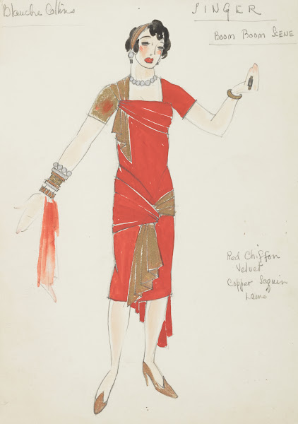 Life and Death of an American Singer red dress with brown folds 1934 1943
