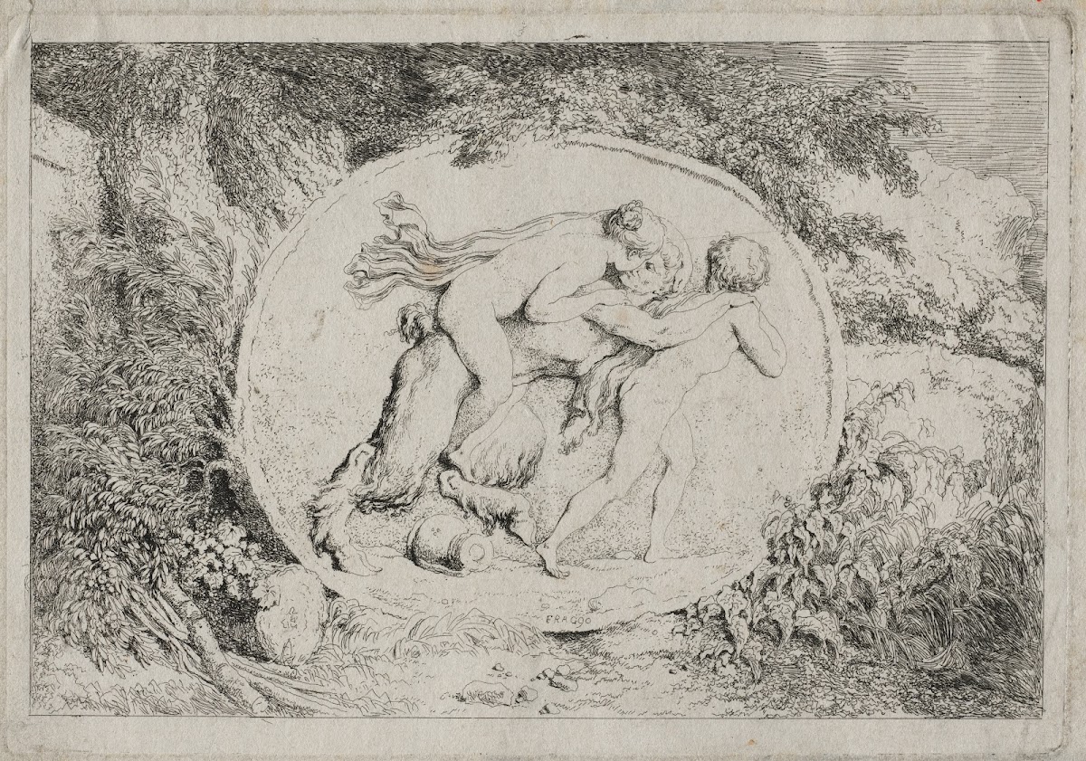 Bacchanales Nymph Astride a Satyr 1763
