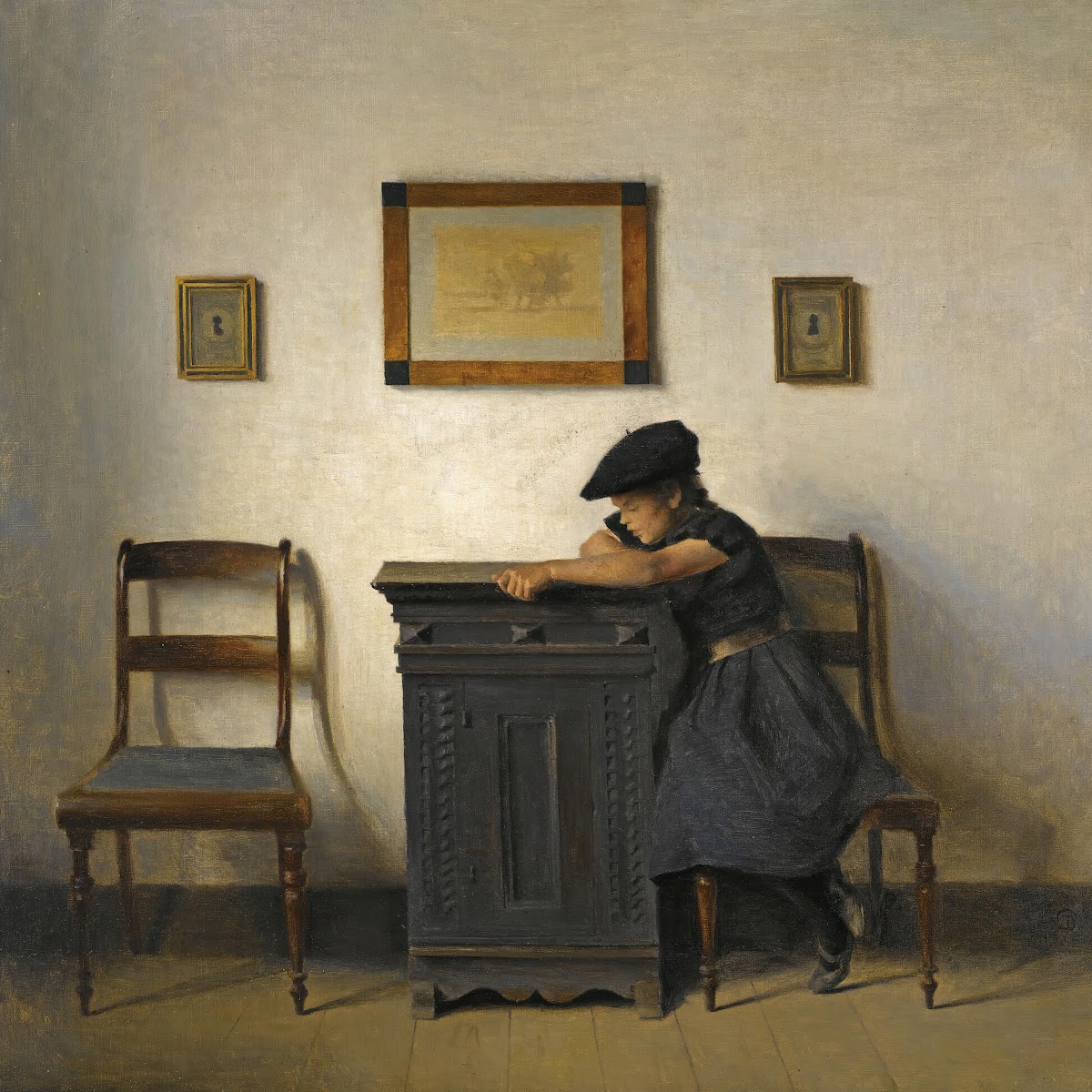 Ung Kvinde I Interiør Young Girl In An Interior