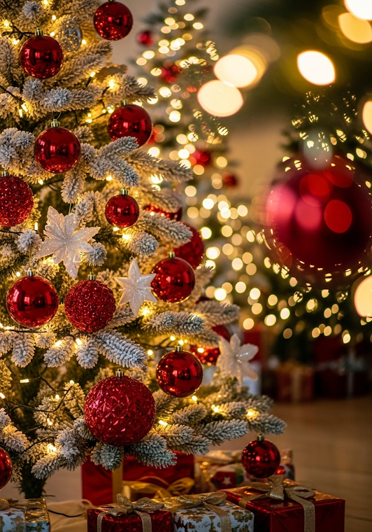 Glistening Christmas Tree Bokeh