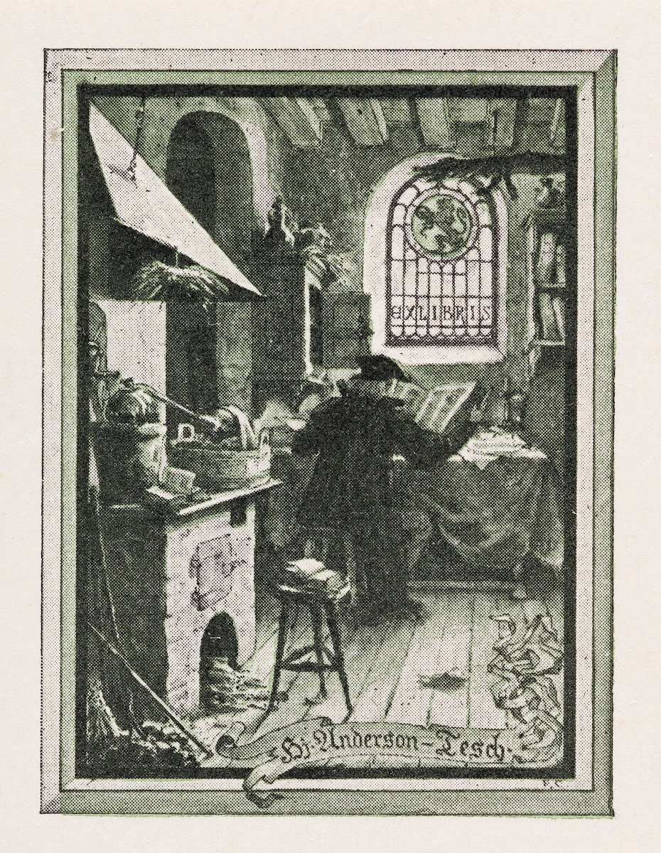 Bookplate of Hj Anderson Tesch 1905