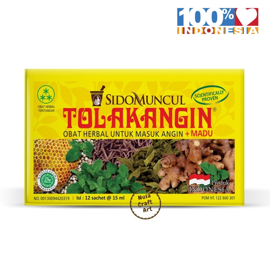 Alternative view of Tolak Angin Honey Sidomuncul Herbal Supplement For Cold Stomach Ache - 12 sachet