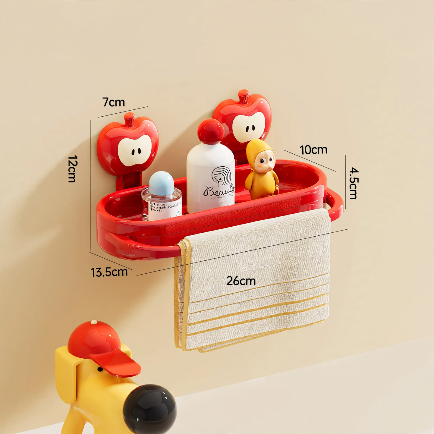 Kitchen Organizer with Suction Cup, Plastic