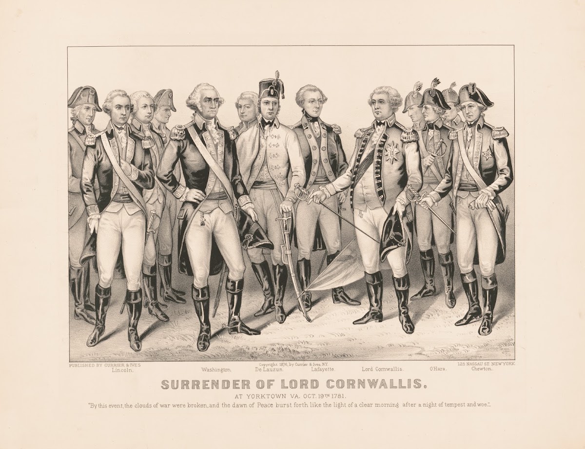 Surrender of Lord Cornwallis at Yorktown Va Oct 19th 1781 1876