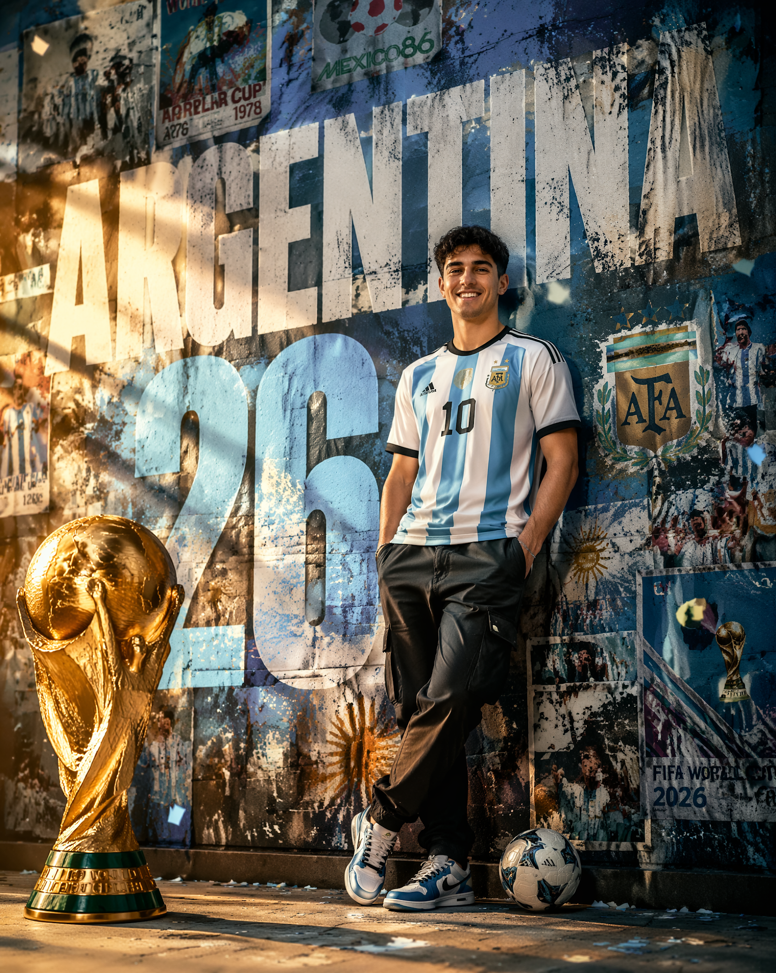 Póster publicitario deportivo ultrarrealista