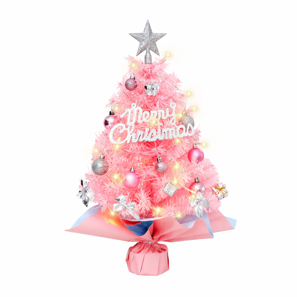 Mini Christmas tree, 45 cm or 60 cm, Pink