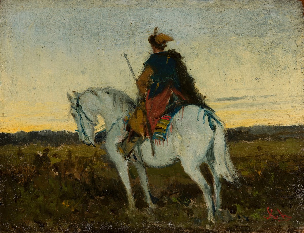 Oriental Rider On A White Horse 1873