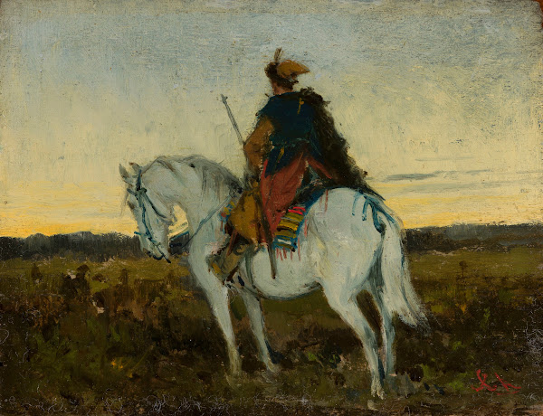 Oriental Rider On A White Horse 1873
