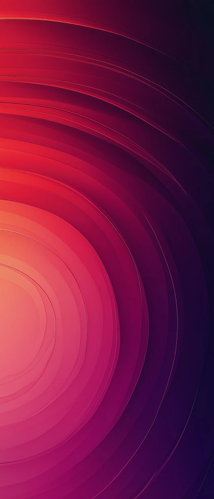Abstract Red Circular Waves - Digital Art iPhone Wallpaper (926x2160)