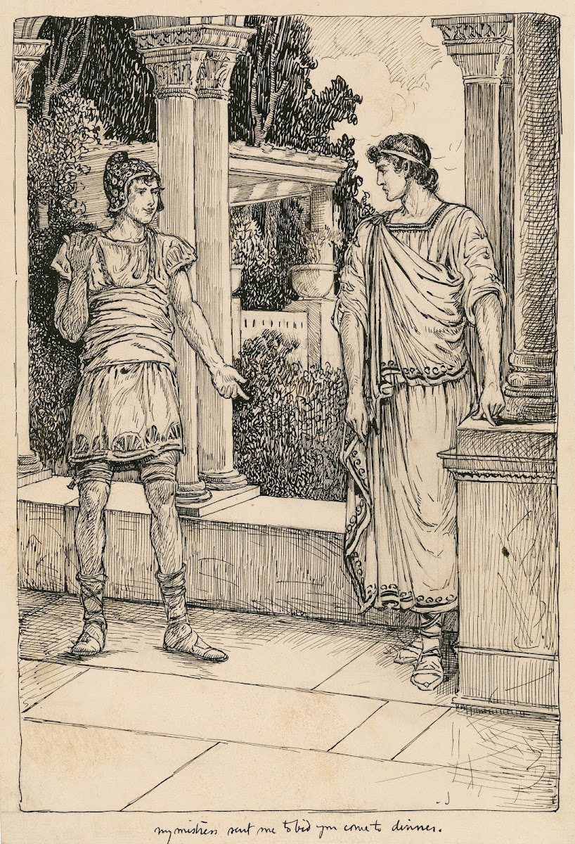 Comedy of errors My mistress sent me to bid you come to dinner 1917 1918