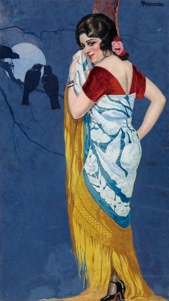 Young Woman Smiling in the Moonlight c 1925 1931