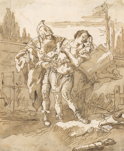 Rinaldo Persuaded by Ubaldo and Guelfo to Abandon Armida mid 18thlate 18th centu