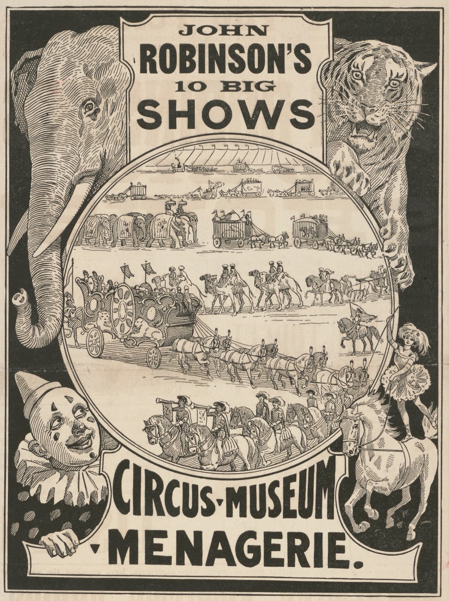John Robinsons 10 big shows Circus  Museum  Menegarie  Novelties 1900 1910