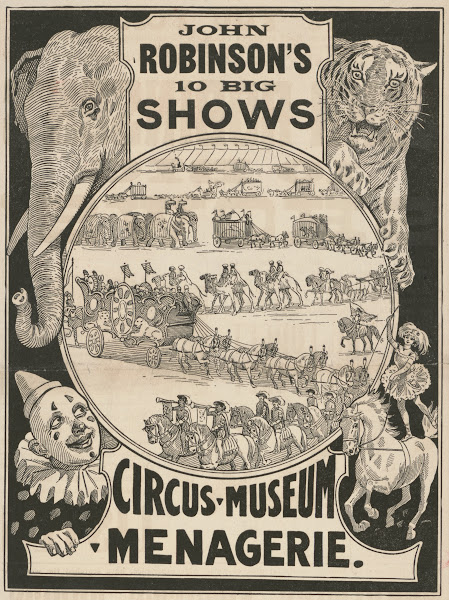 John Robinsons 10 big shows Circus  Museum  Menegarie  Novelties 1900 1910