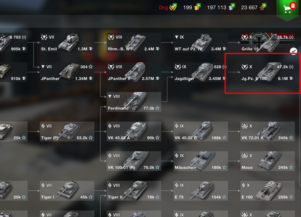 Acc World of Tanks Blitz với 4 tank cấp 10 mạnh như Grille 1...