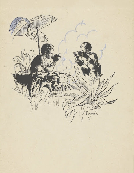 Drinkende Nieuw Guineeërs 1936