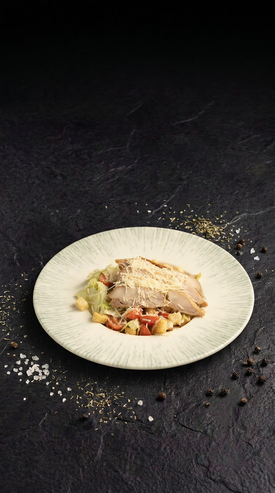 Chicken caesar dish