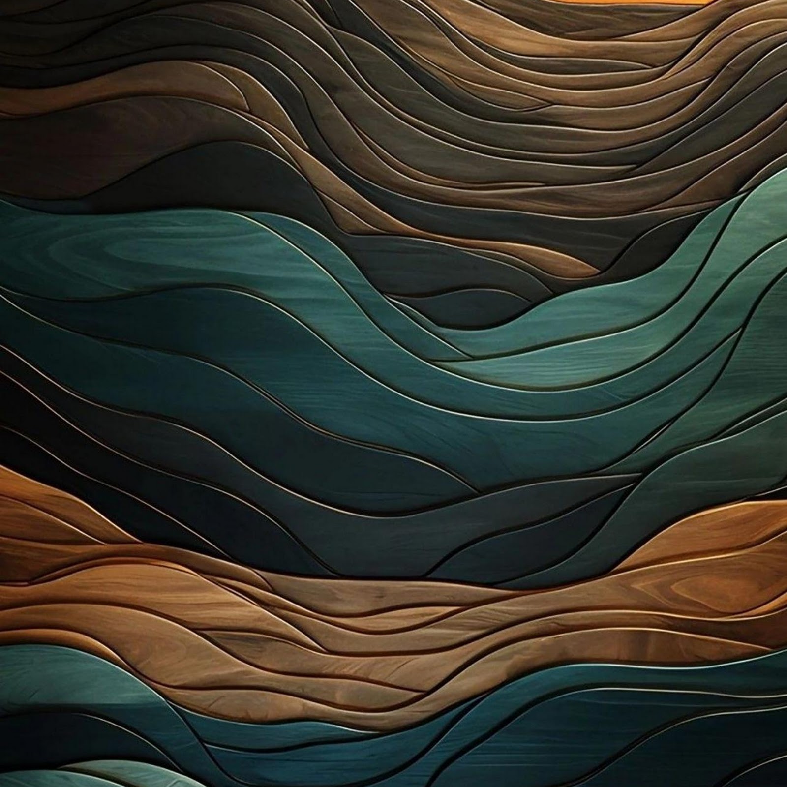 Download Abstract Layered Wood Waves Full HD iPhone
