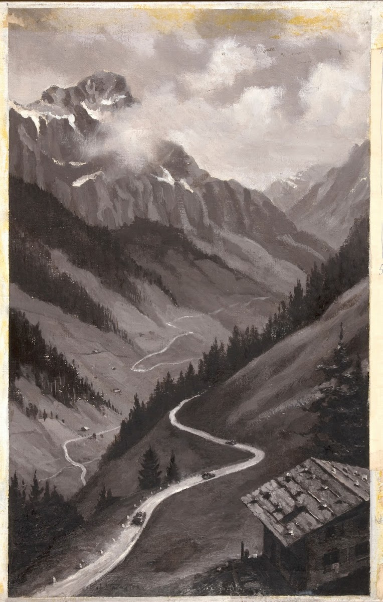 Mountain road Army transport between 1939 and 1946