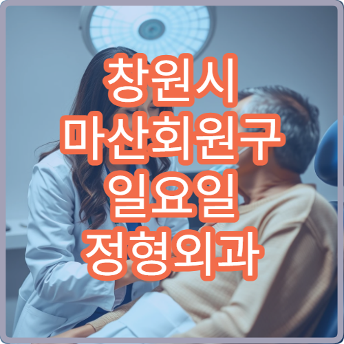 창원시 마산회원구 일요일 정형외과 진료 병원 무릎통증·디스크 상담 가능