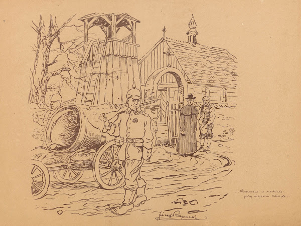On a Sunday Evening by a Village Church 1915 1918