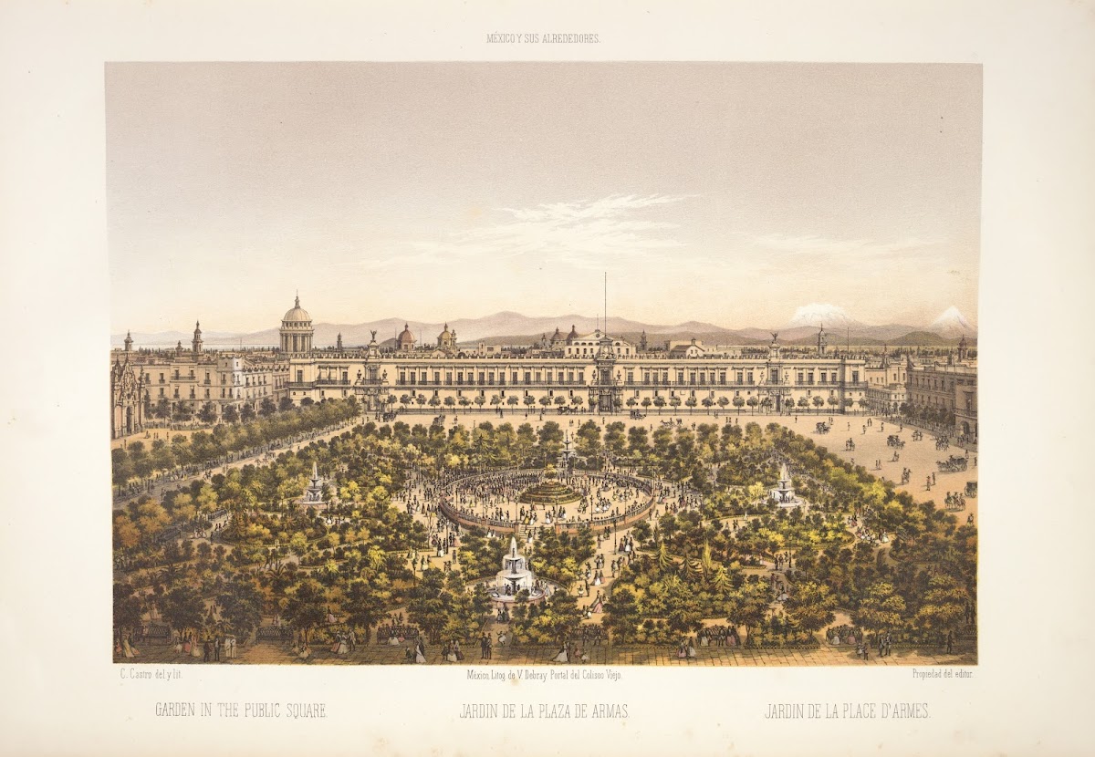 Garden in the public square 1869