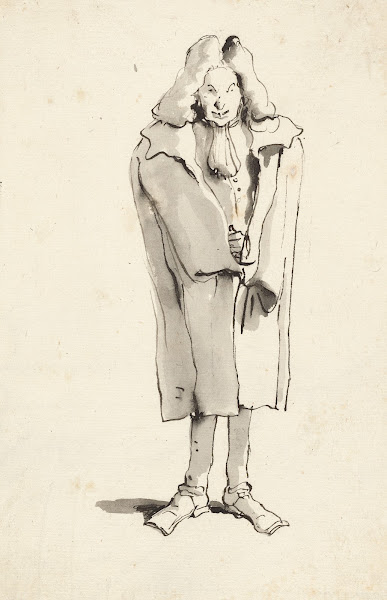 Caricature of a Man Wearing an Overcoat 17531762