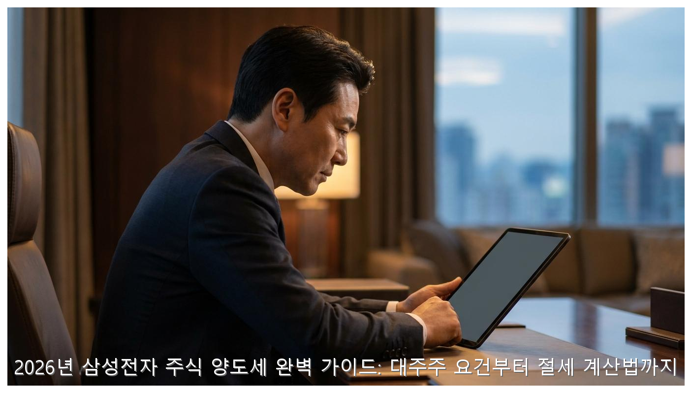 2026년 삼성전자 주식 양도세 완벽 가이드: 대주주 요건부터 절세 계산법까지 핵심 안내 및 분석 인포그래픽 (3)