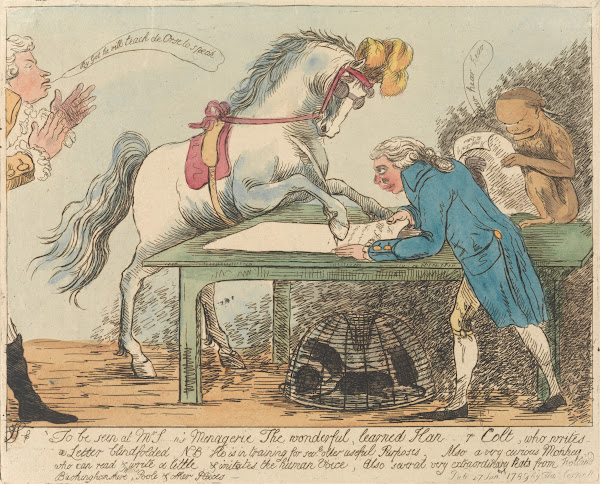To be seen at Mr Jns Menagerie 1789