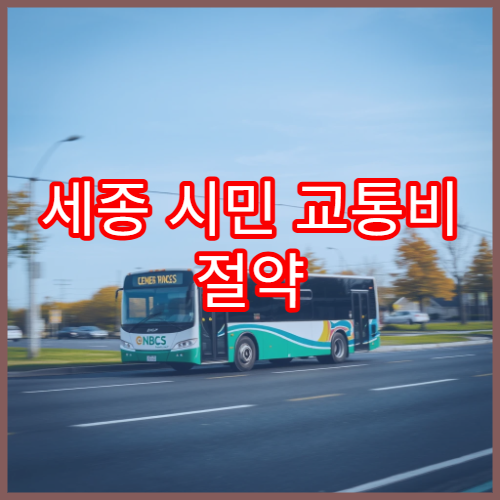 세종 시민 교통비 절약 카드로 K-패스 세종이 유리한 이유