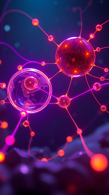 Glowing Neural Network Abstract Science Technology Connection - Free mobile Wallpaper
