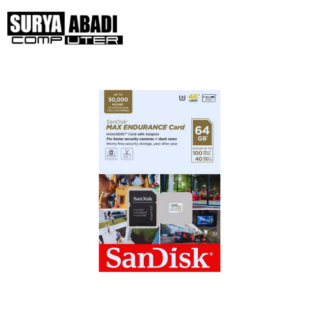 MICRO SD SANDISK 64 GB MAX ENDURANCE