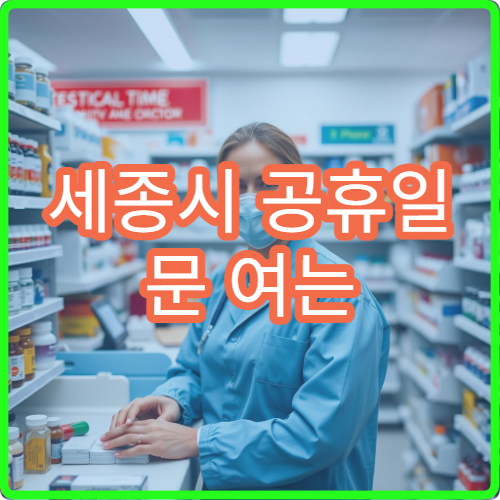 세종시 공휴일 문 여는 약국 찾기 당직약국 위치 및 야간 운영 시간 확인