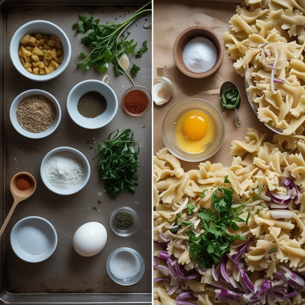Ingredients for Deviled Egg Pasta Salad Recipe – Easy, Creamy, and Family-Friendly