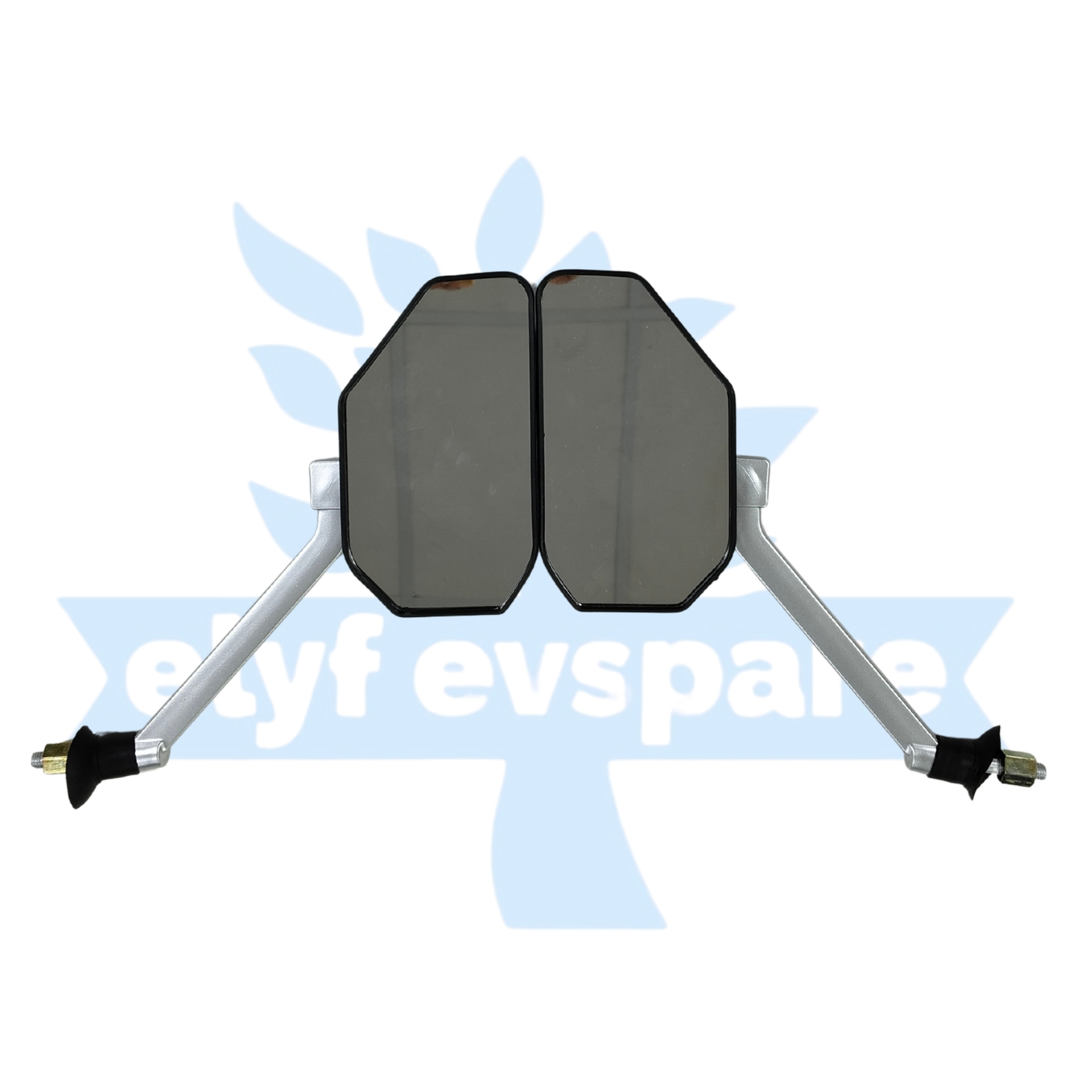 MIRROR BLK-SILVER CUT DESIGN (3a5e)