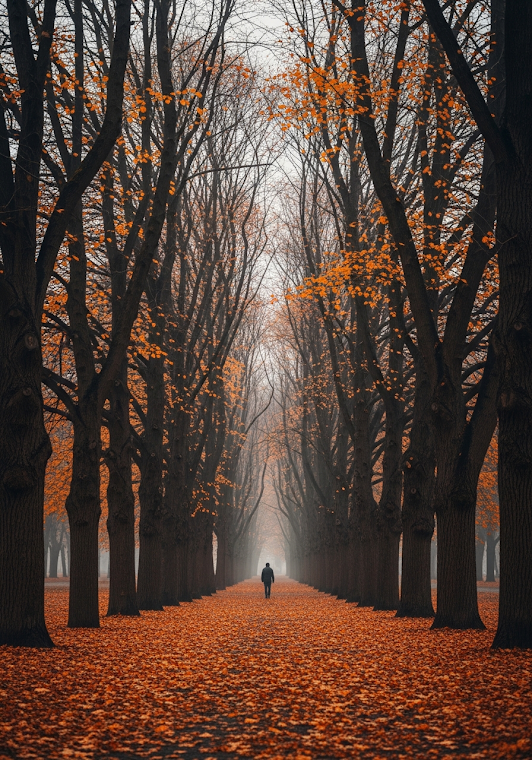 Autumn Forest Lane Walker