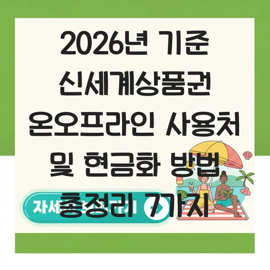 신세계상품권 온오프라인 사용처 및 현금화 방법 대표 이미지