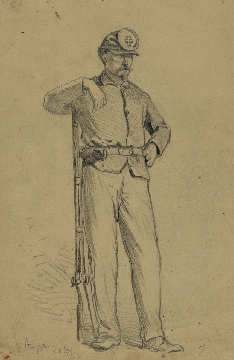 Infantryman on guard 1863