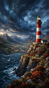 Car Driving through Snowy Forest at Night