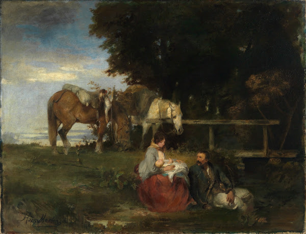 Rast am Waldesrand 1863