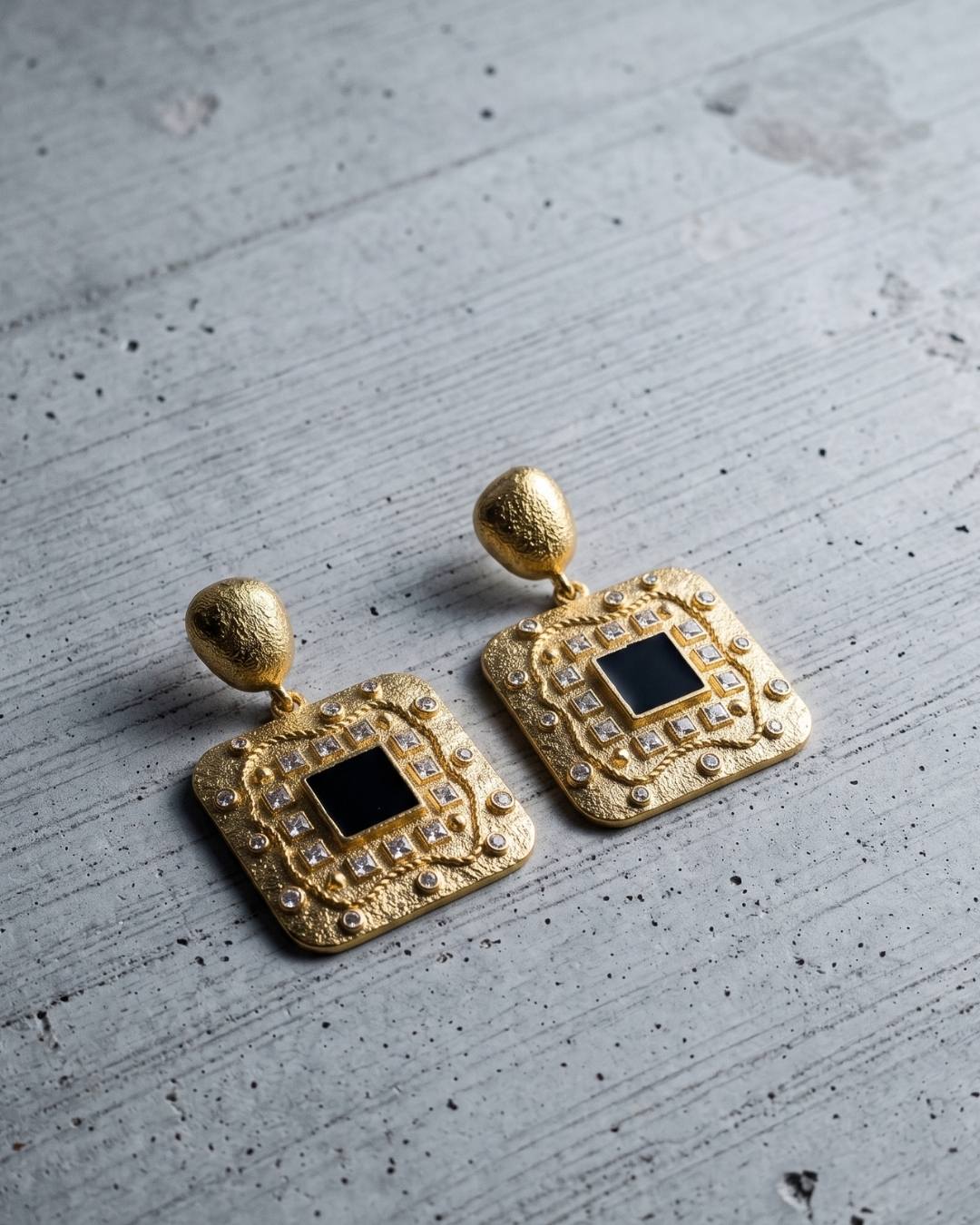 Monolith Square Drop Earrings