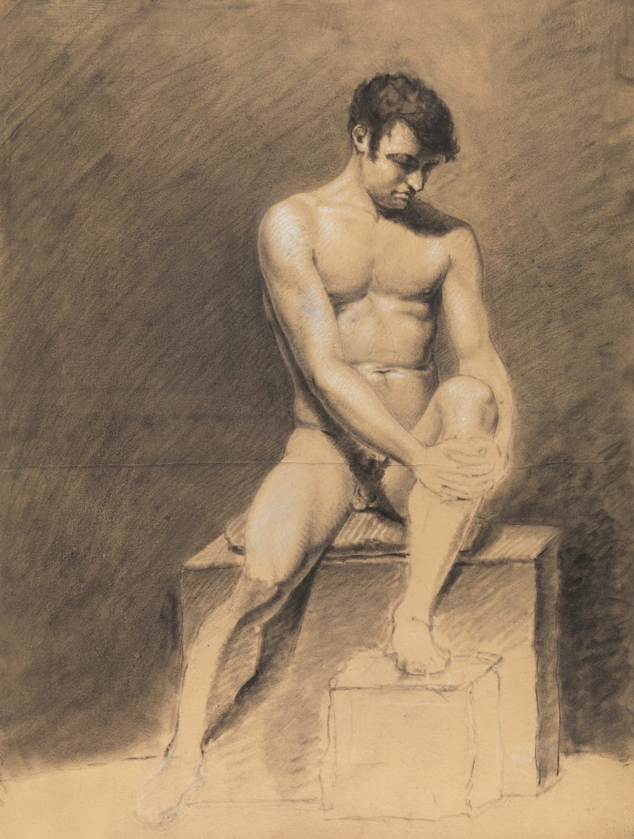 Seated nude 19th century