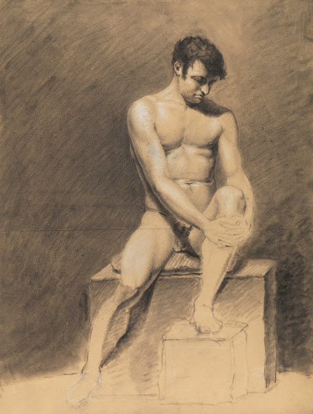 Seated nude 19th century