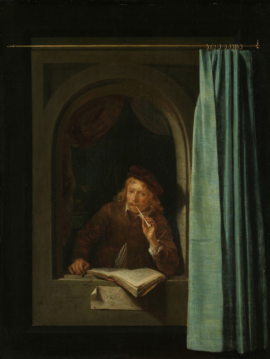 Man Smoking a Pipe c 1650