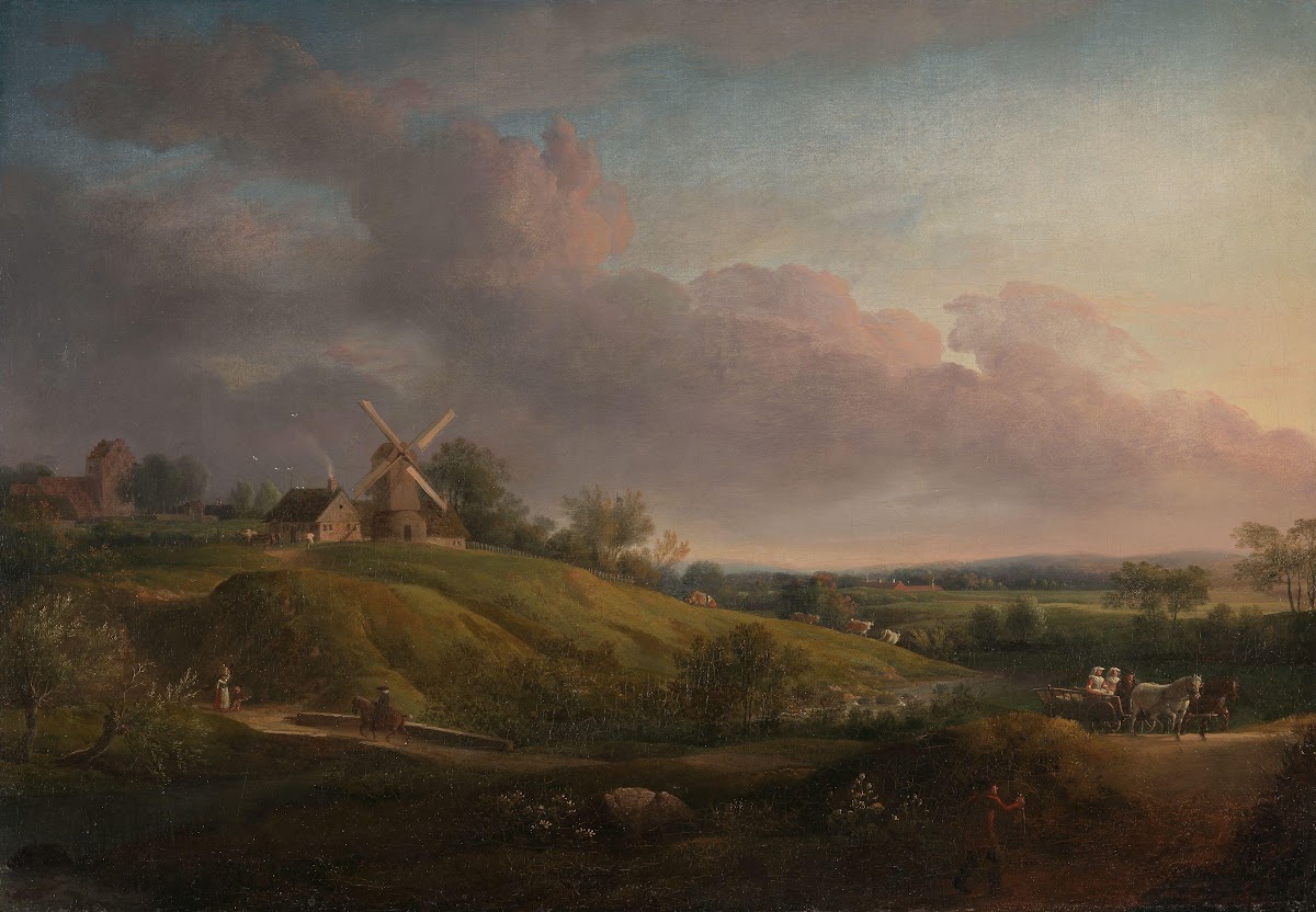 Landscape with a Church and a Mill 1798