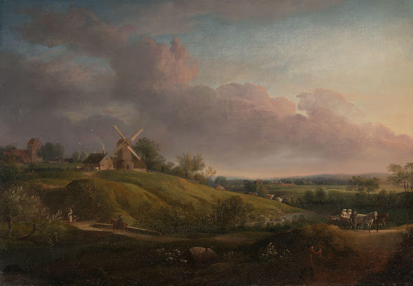 Landscape with a Church and a Mill 1798